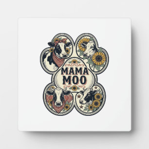 Kuh-Mama-Shirt Vintage-Engraving Sonnenblume Weste Fotoplatte