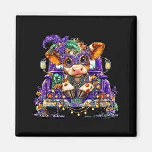 Kuh Mardi Gras LKW Nola Süße Kinder Jungen Mädchen Magnet