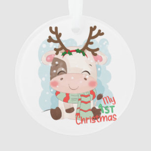 Kuh mein 1. Weihnachten Ornament