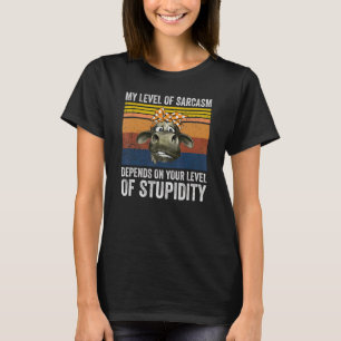 Kuh Mein Sarkasmus-Level hängt von Ihrem Niveau ab T-Shirt