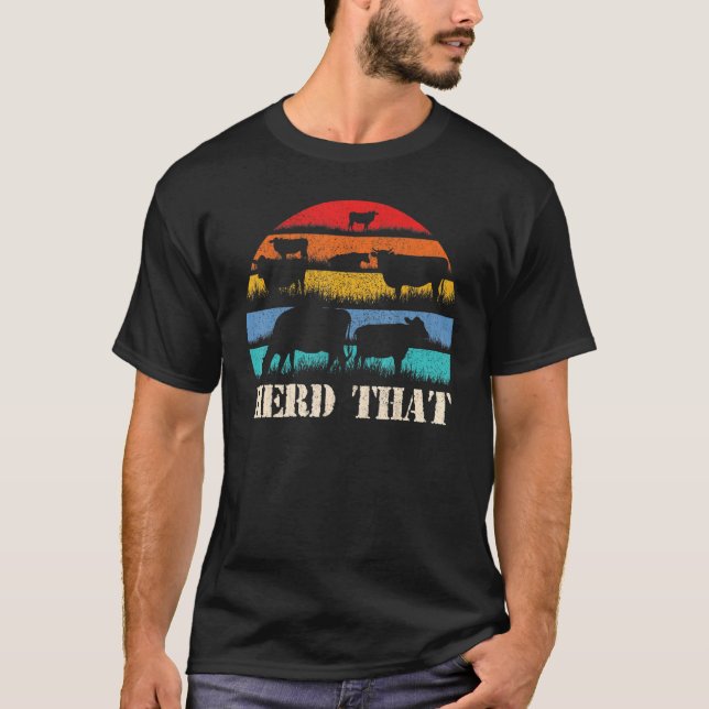 Kuh Melken Bauer Herde, dass T-Shirt (Vorderseite)