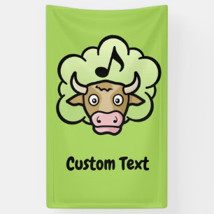 Kuh Methan Cartoon Banner
