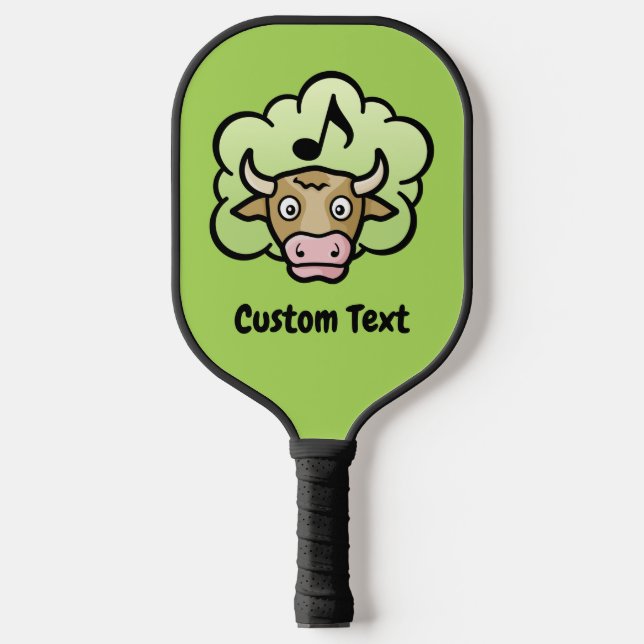 Kuh Methan Cartoon Pickleball Paddle (Vorderseite)