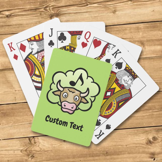 Kuh Methan Cartoon Playing Cards Spielkarten (Von Creator hochgeladen)