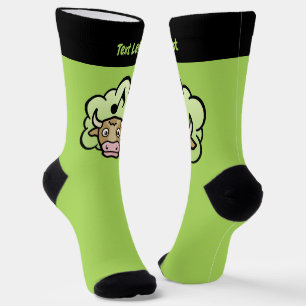 Kuh Methan Cartoon Socken