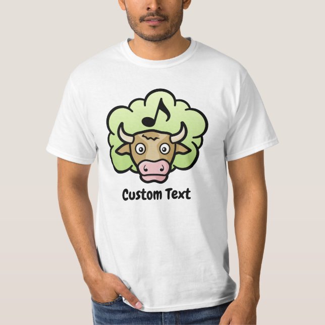 Kuh Methan Cartoon T - Shirt (Vorderseite)