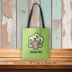 Kuh Methan Cartoon Tote Bag