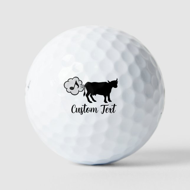 Kuh Methan Icon Golf Balls Golfball (Vorderseite)