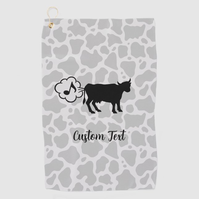 Kuh Methan Icon Golf Handtuch (Vorderseite)