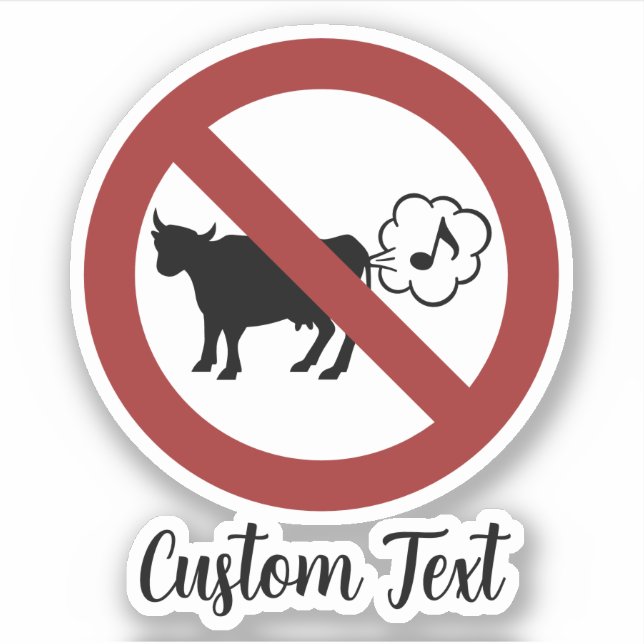 Kuh Methan Icon Sticker (Vorderseite)