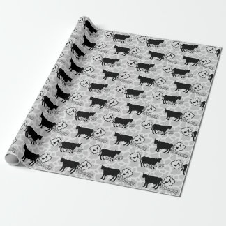 Kuh Methan Icon Wrapping Paper Geschenkpapier