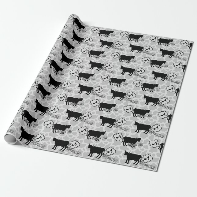 Kuh Methan Icon Wrapping Paper Geschenkpapier (Ungerollt)