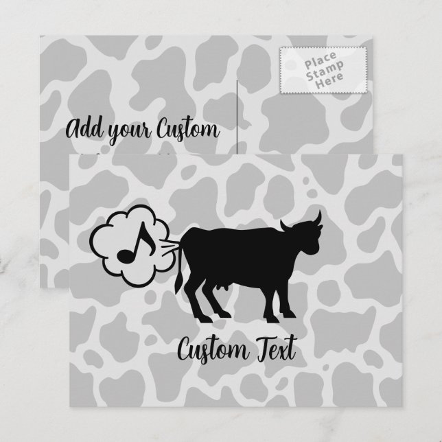 Kuh Methan Symbol Postkarte (Vorne/Hinten)