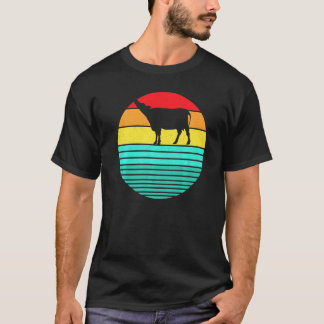 Kuh Milchbauer Bauernhof Tier Vintage Retro T-Shirt