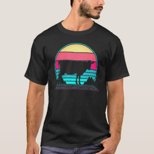 Kuh Milchvieh Landwirt Bauernhof Retro Vintage 80e T-Shirt