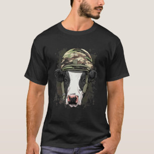 Kuh Militär Soldat Veteranentag Färse Rind Vieh T-Shirt