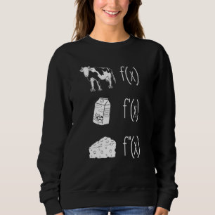 Kuh Milk Käse Formel Funny Mathe Lehrer Calcul Sweatshirt