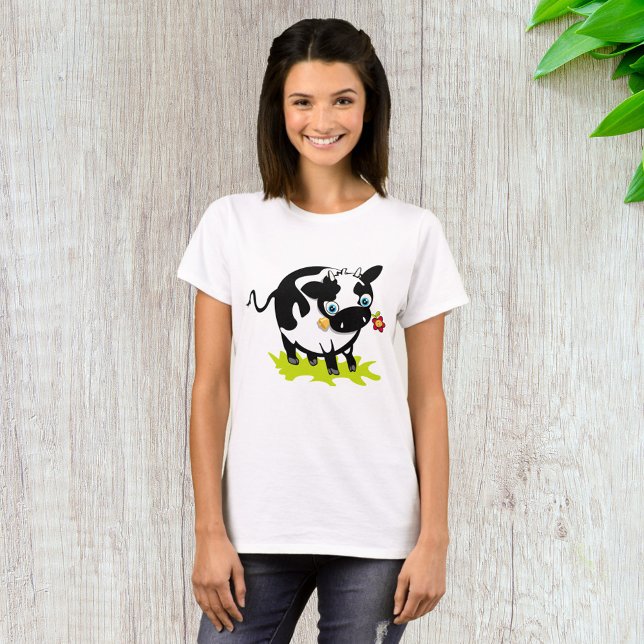 Kuh mit Blume T-Shirt (Von Creator hochgeladen)
