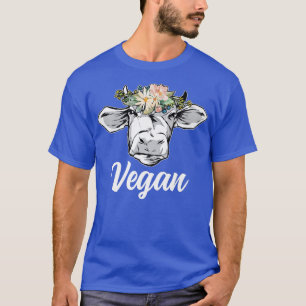 Kuh mit Blume Vegan Lifestyle Funny Vegetarier T-Shirt