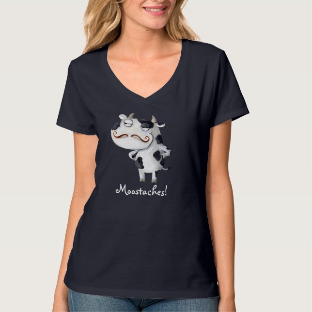 Kuh mit den Schnurrbärten T-Shirt (Vorderseite)