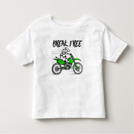 Kuh mit einem grünen Motorrad Kleinkind T-shirt