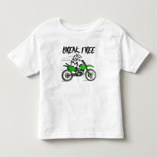 Kuh mit einem grünen Motorrad Kleinkind T-shirt