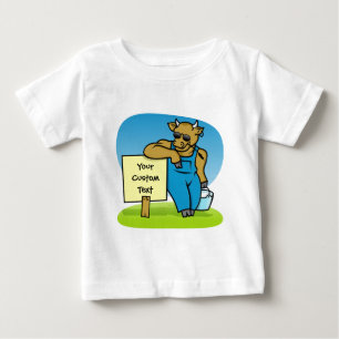 Kuh mit Schild Baby T-shirt