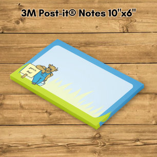 Kuh mit Schild Post-it Klebezettel