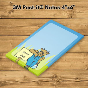 Kuh mit Schild Post-it Klebezettel