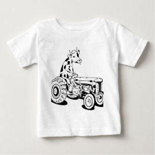 Kuh mit Zugmaschine Baby T-shirt