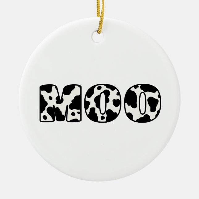 Kuh Moo Keramik Ornament (Vorne)