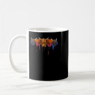 Kuh Mooey Niedlich Colorful Scottish Highland Cow  Kaffeetasse