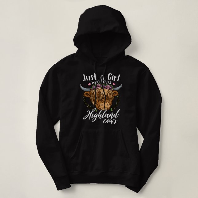 Kuh Mooey Scottish Highland Kuh nur ein Mädchen, d Hoodie (Design vorne)