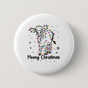 Kuh Mooey Weihnachtsbaum Funny Xmas Snow & C Button