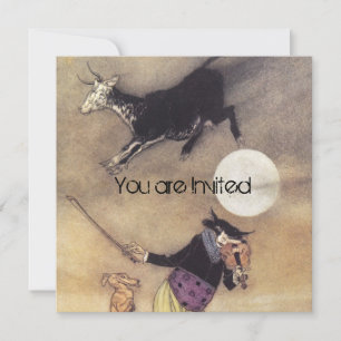 Kuh Moon Babydusche Einladung