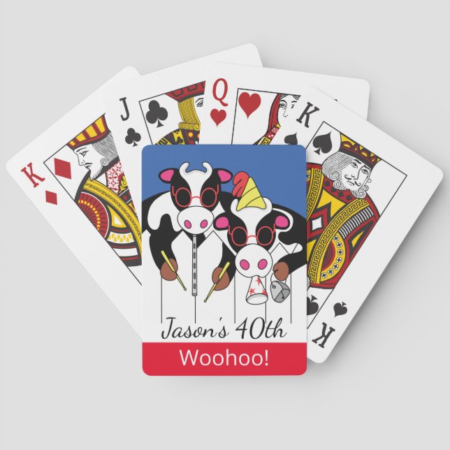 Kuh Moosicians Birthday Playing Cards Spielkarten (Rückseite)
