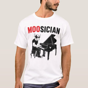 Kuh Musiker Lustiger Tierwitz T-Shirt