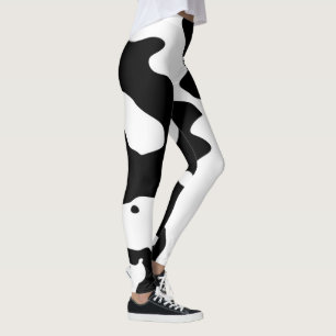 Kuh-Muster Schwarzweiss Leggings