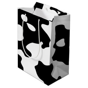 Kuh-Muster Schwarzweiss Mittlere Geschenktüte