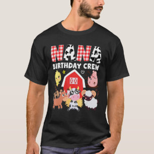 Kuh Nana Geburtstags-Crew Bauernhof Thema Tiere Ge T-Shirt