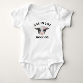 Kuh nicht in der Mood Girl Baby Bodysuit Strampler