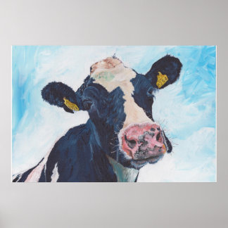 Kuh Nr. 01.0254 Irish Friesian Cow Poster