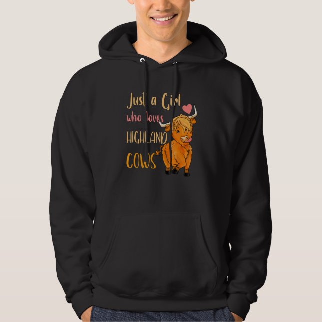 Kuh nur ein Mädchen, das die Kühe der Hochebene Li Hoodie (Vorderseite)