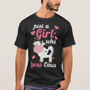 Kuh nur ein Mädchen, das Kühe Bauer Metzgereich Li T-Shirt