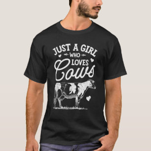 Kuh Nur Ein Mädchen Das Kühe Liebt Bauer Landwirt T-Shirt