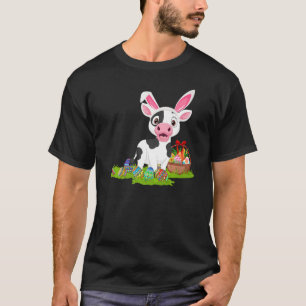Kuh Ostern Eier Jagd Hase Kuh Ostersonntag T-Shirt
