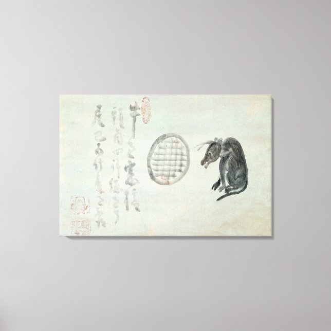 Kuh, Oval Window und Haiku Leinwanddruck (Vorderseite)