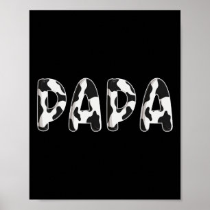 Kuh Papa Geburtstagsfamilie Matching Vathers Day B Poster