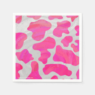 Kuh-Pink-und weißerdruck Serviette