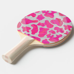 Kuh-Pink-und weißerdruck Tischtennis Schläger
